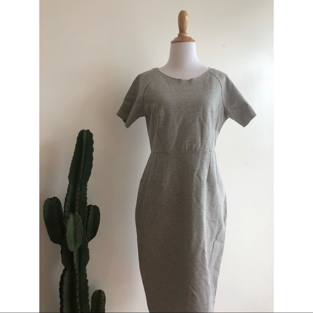Grey sheath dress